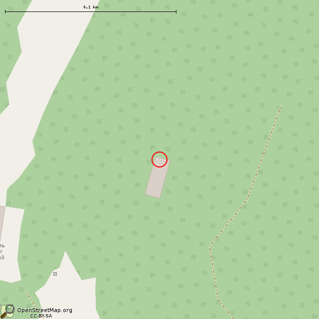 Карта где находится Форт № 3. Правое убежище в крупном масштабе