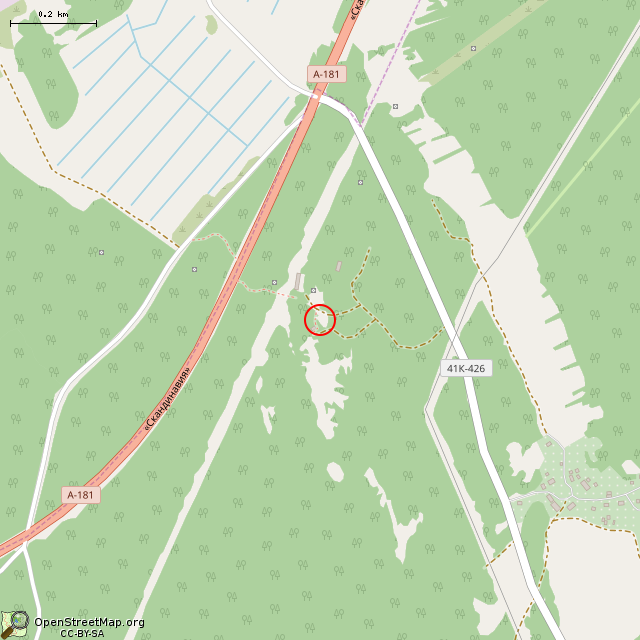 Карта где находится Форт № 3 Левое убежище в среднем масштабе