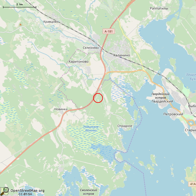 Карта где находится Форт № 3 Левое убежище в мелком масштабе