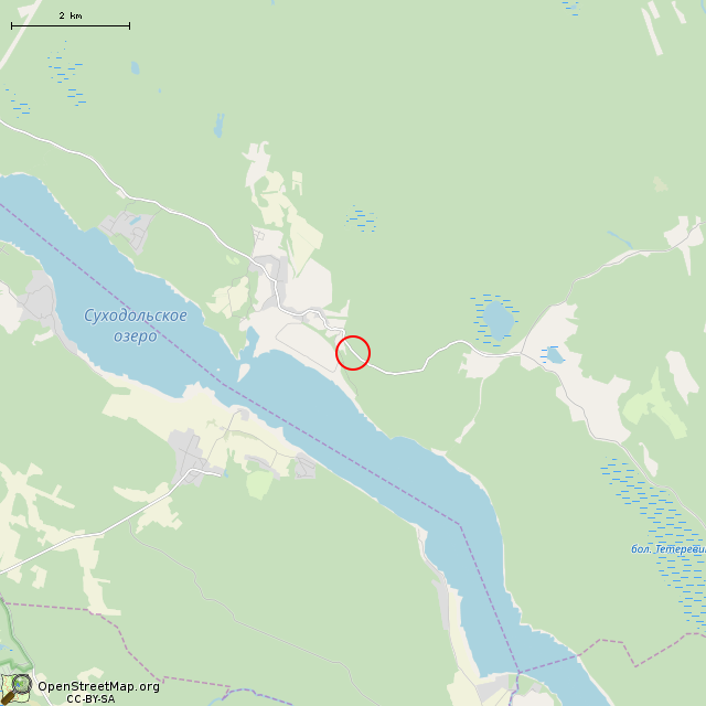 Карта где находится Памятный знак погибшим в Зимней войне у деревни Келья воинам в мелком масштабе