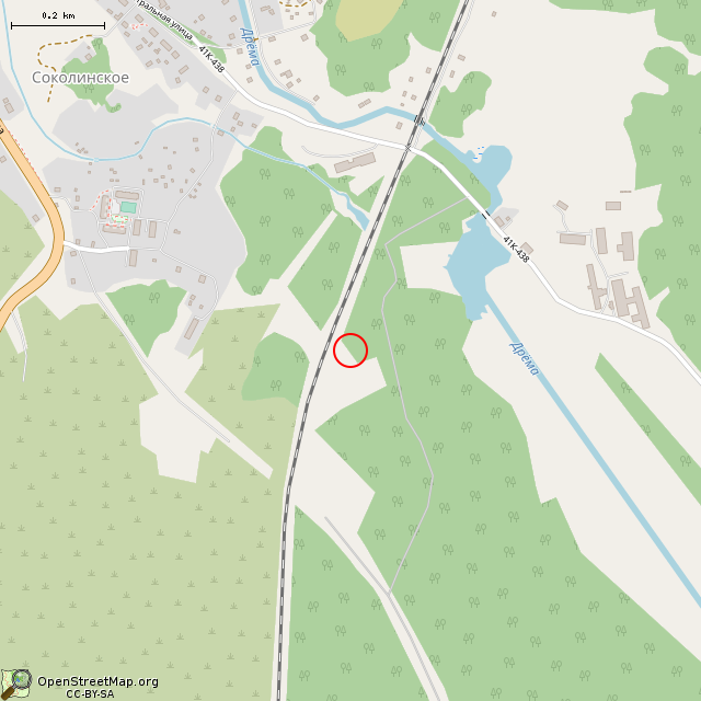 Карта где находится ДОТ в среднем масштабе