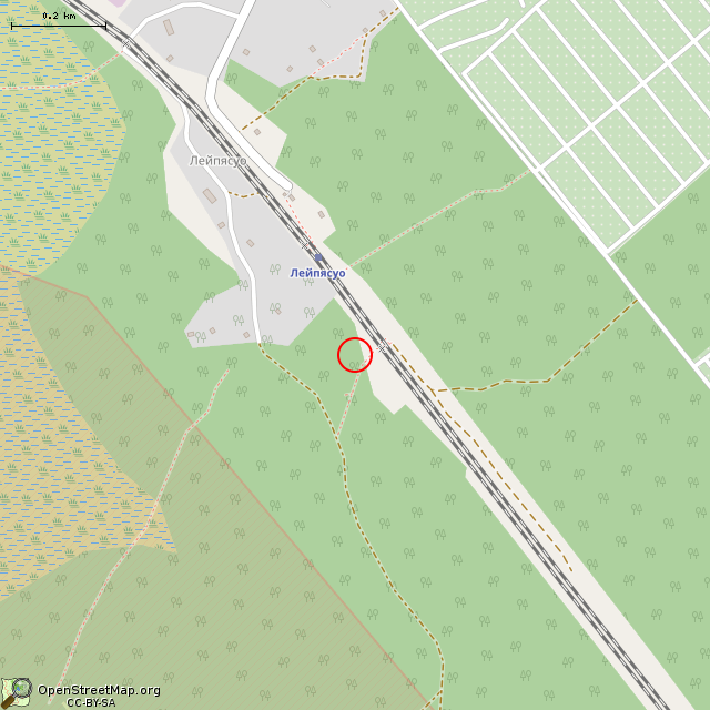 Карта где находится Артиллерийский дот в среднем масштабе