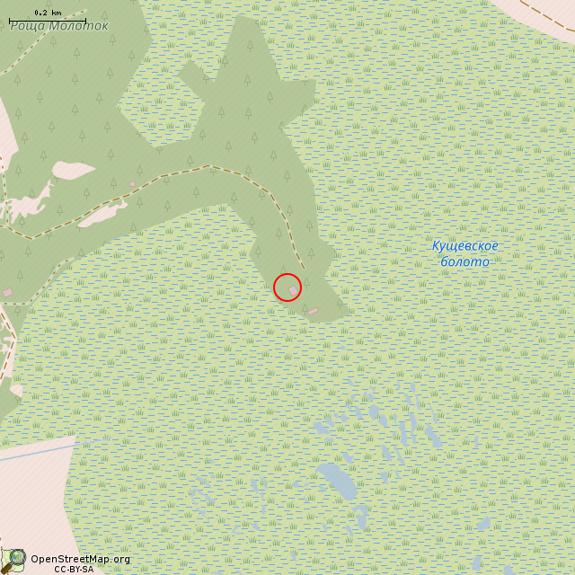 Карта где находится ДОТ Sj 10 линии Маннергейма в среднем масштабе