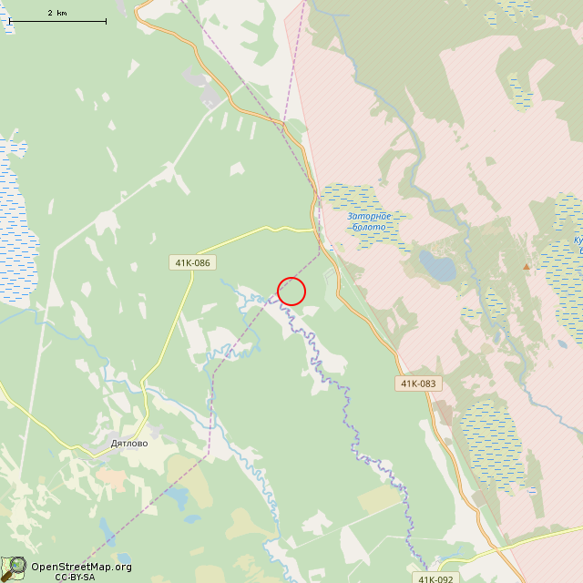 Карта где находится ДОТ № 2 укрепрайона Суммакюля (Sk-2) в мелком масштабе