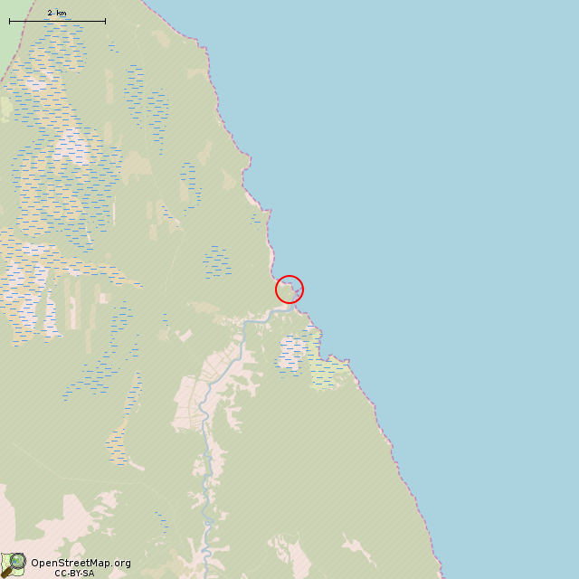 Карта где находится ДОТ № 1 КаУР в мелком масштабе