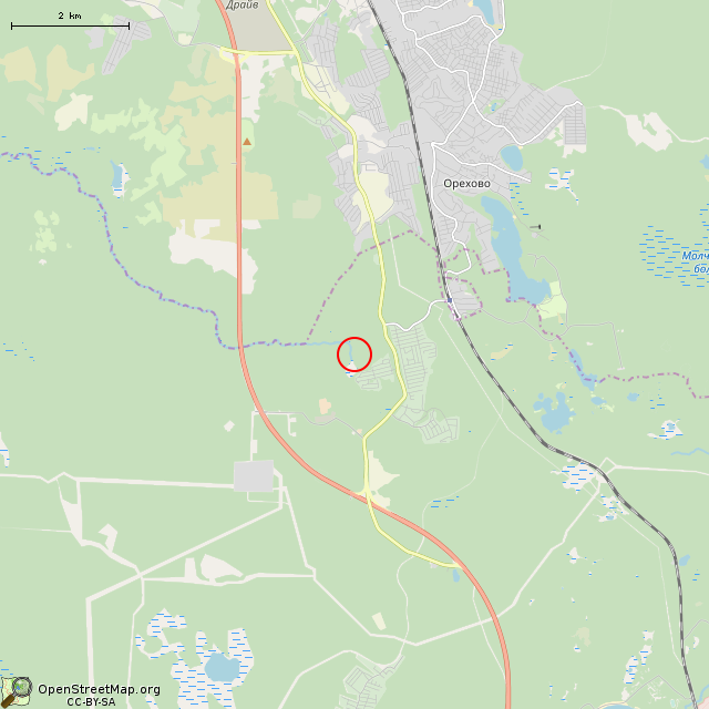 Карта где находится ДОТ в мелком масштабе