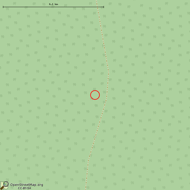 Карта где находится ДОТ № 905 КаУР в крупном масштабе