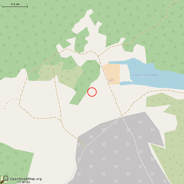 Карта где находится БЗОТ КаУР в среднем масштабе