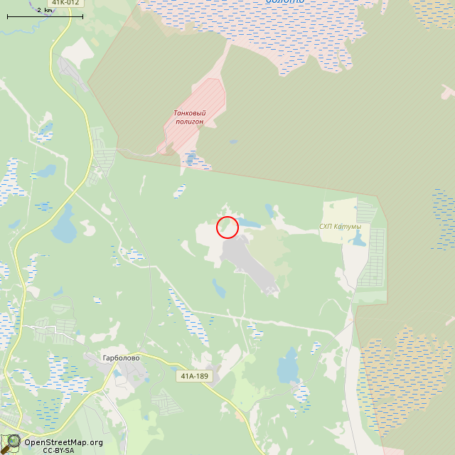 Карта где находится БЗОТ КаУР в мелком масштабе