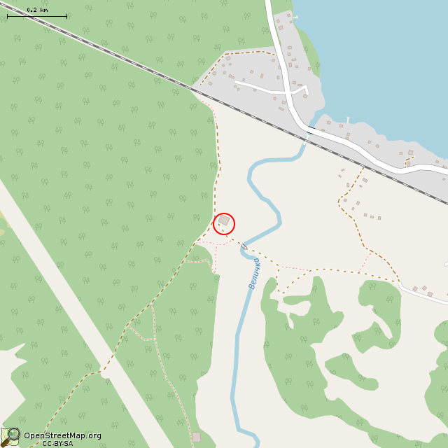 Карта где находится Линия Маннергейма, УР Inkilä, дот Ink1 в среднем масштабе