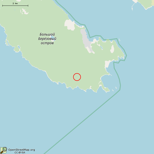 Карта где находится Остатки финской казармы в мелком масштабе