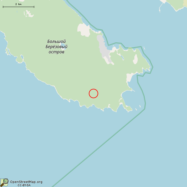 Карта где находится Дворик №4 254-мм орудия батареи Сааренпя в мелком масштабе