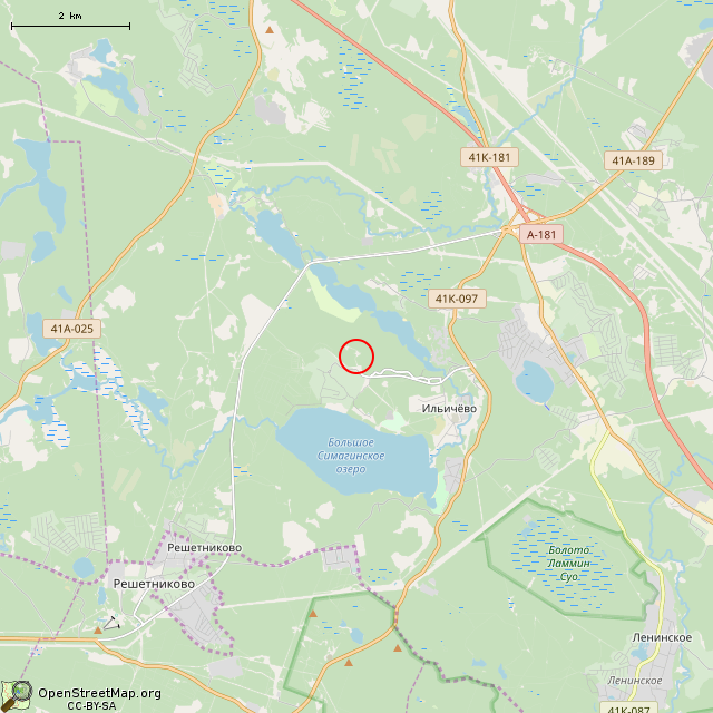 Карта где находится Памятник В.И. Ленину в мелком масштабе