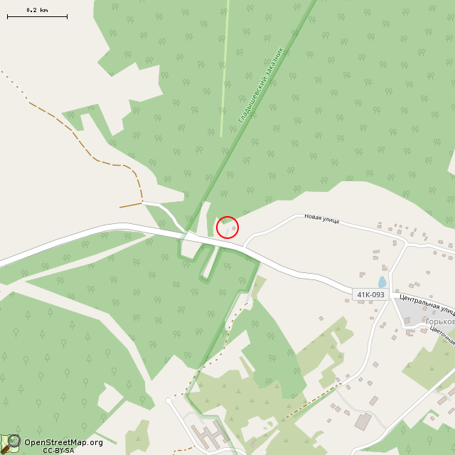 Карта где находится Памятник В.И. Ленину (Горьковское) в среднем масштабе