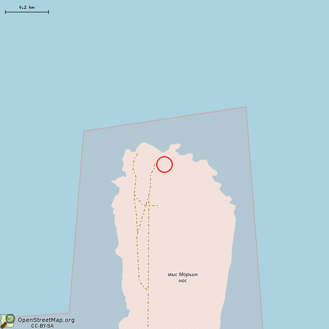 Карта где находится Основание мишени в среднем масштабе