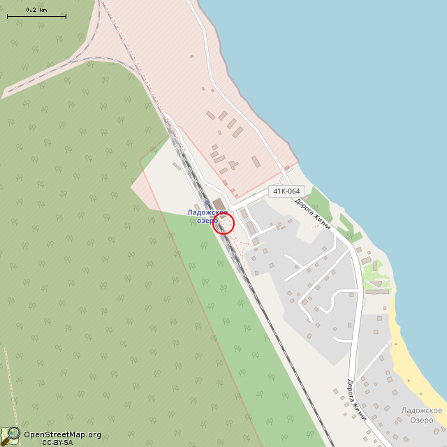 Карта где находится Паровоз Эш-4375 («Комсомолец») (Ладожское Озеро) в среднем масштабе