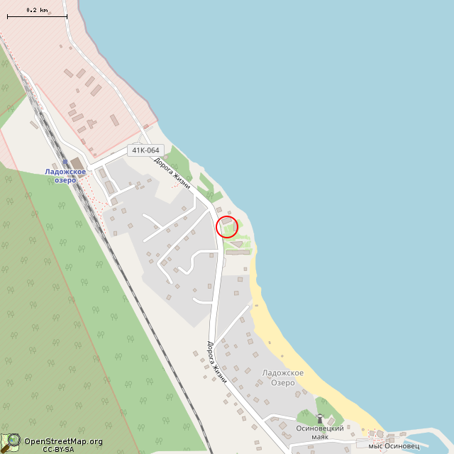 Карта где находится Самоходный десантный двухтрюмныи тендер (Ладожское Озеро) в среднем масштабе