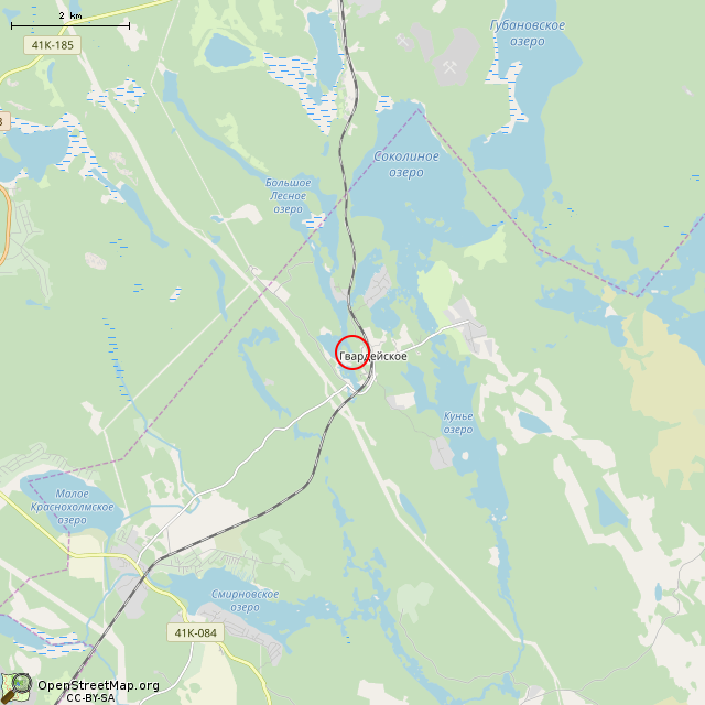 Карта где находится Мост (Гвардейское) в мелком масштабе