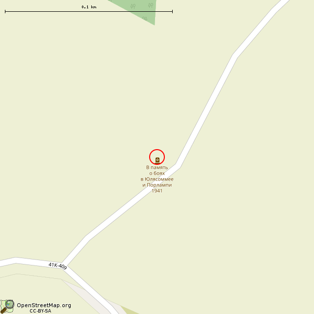 Карта где находится В память о боях в юлясоммее в крупном масштабе