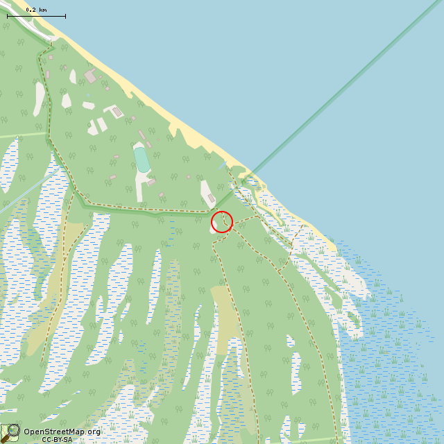 Карта где находится Бетонный блиндаж с плоским бетонным перекрытием в среднем масштабе