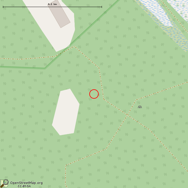 Карта где находится Бетонный блиндаж с плоским бетонным перекрытием в крупном масштабе