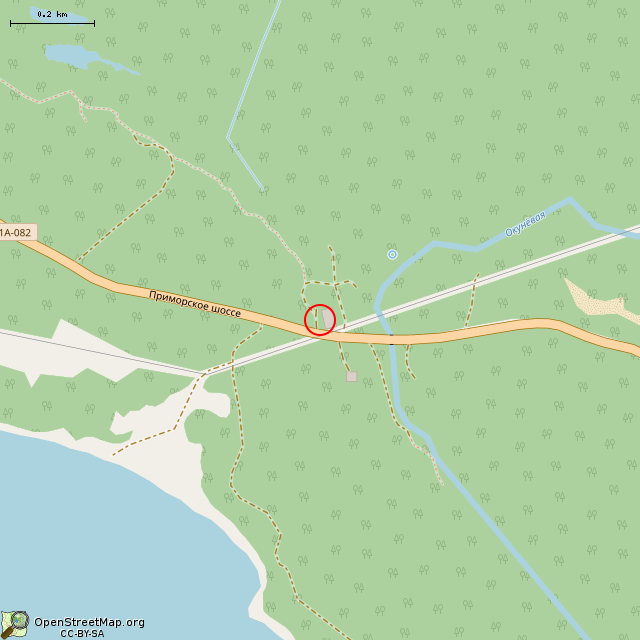 Карта где находится Линия Маннергейма, УР Inkilä, дот Ink6 в среднем масштабе