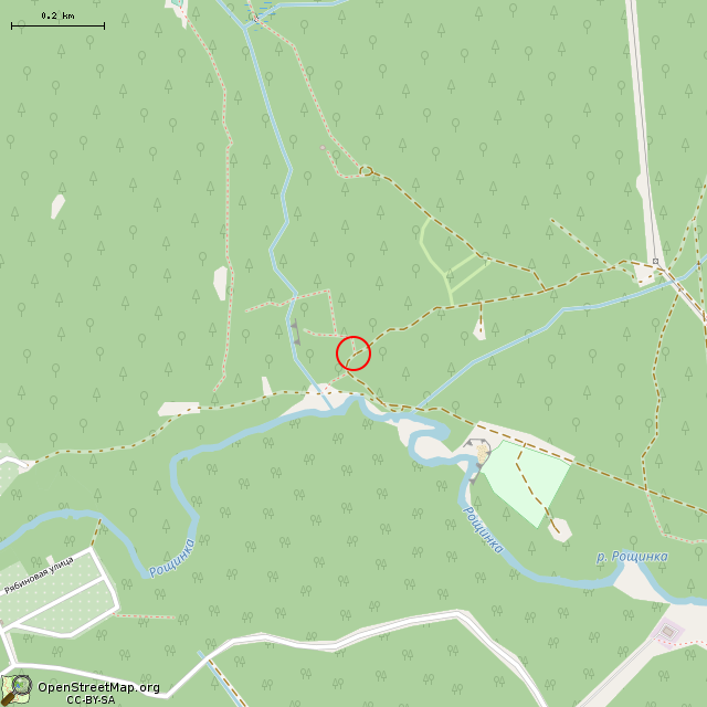 Карта где находится Финский ДОТ в среднем масштабе