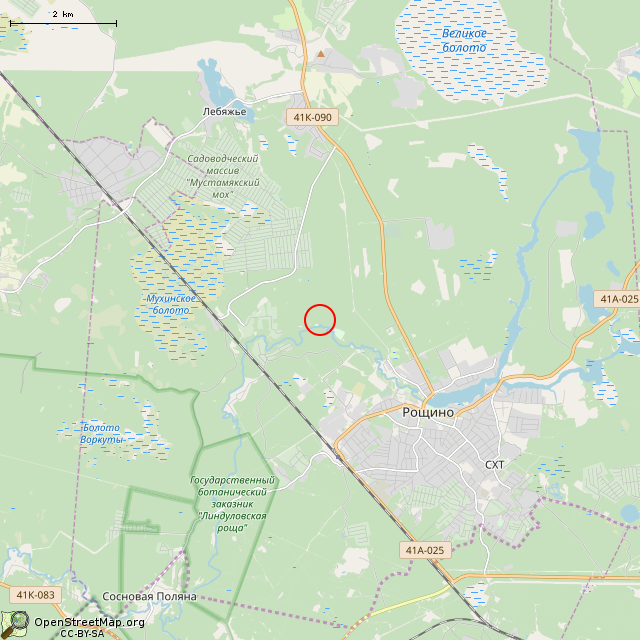 Карта где находится Финский ДОТ в мелком масштабе