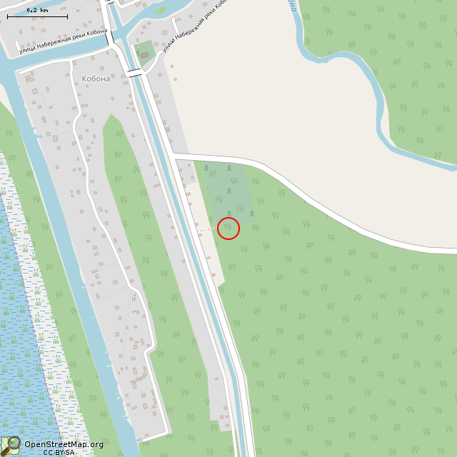 Карта где находится Братская могила в среднем масштабе