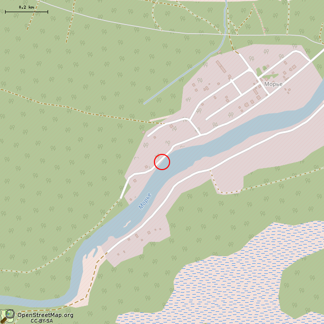 Карта где находится Голова (Морье) в среднем масштабе