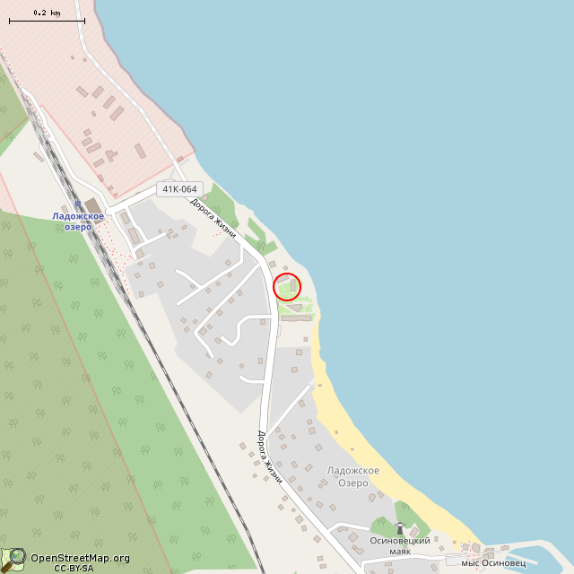 Карта где находится Буксирный пароход «Ижорец-8» (Ладожское Озеро) в среднем масштабе
