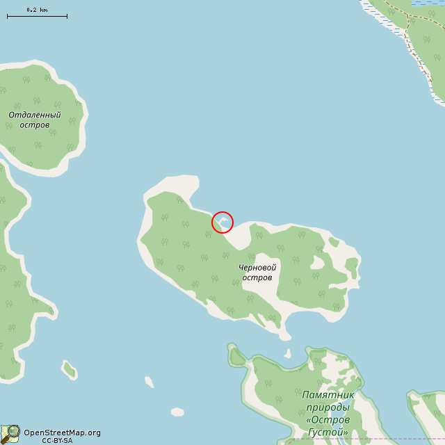 Карта где находится Старая пристань в среднем масштабе