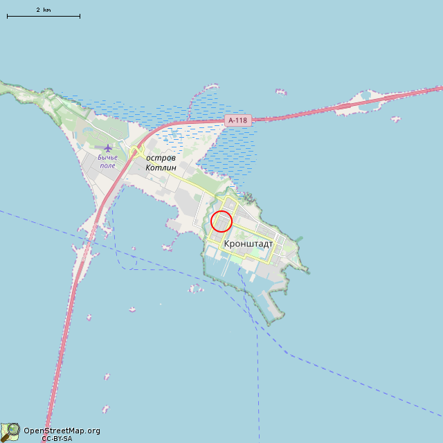 Карта где находится Памятник Иоанну Кронштадтскому (Санкт-Петербург) в мелком масштабе