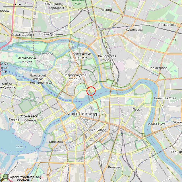 Карта где находится Соловецкий камень (Санкт-Петербург) в мелком масштабе