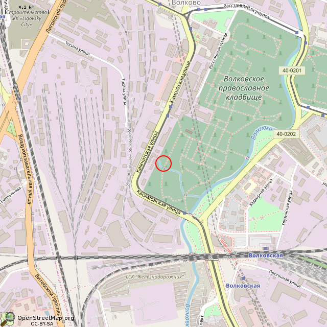 Карта где находится Остатки ЖБОТа X-15 ЛенУР (Санкт-Петербург) в среднем масштабе