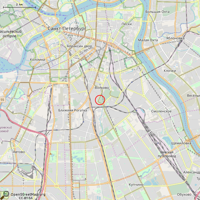 Карта где находится Остатки ЖБОТа X-15 ЛенУР (Санкт-Петербург) в мелком масштабе