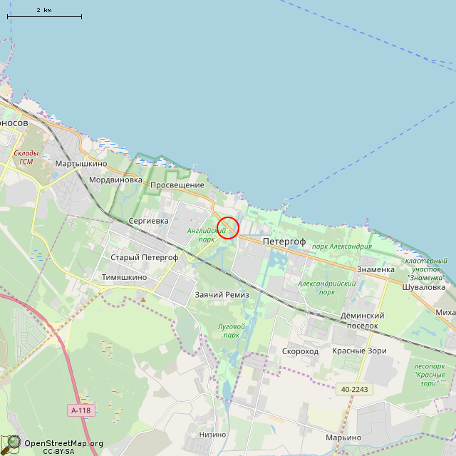 Карта где находится Пушки ЗИС-3 и 52-К (Санкт-Петербург) в мелком масштабе