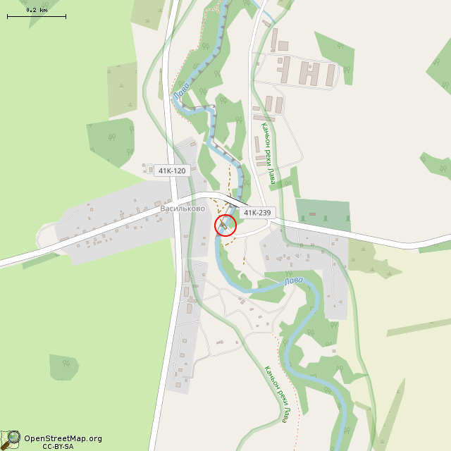 Карта где находится Арочный мост (Васильково)      | достопримечательность в среднем масштабе