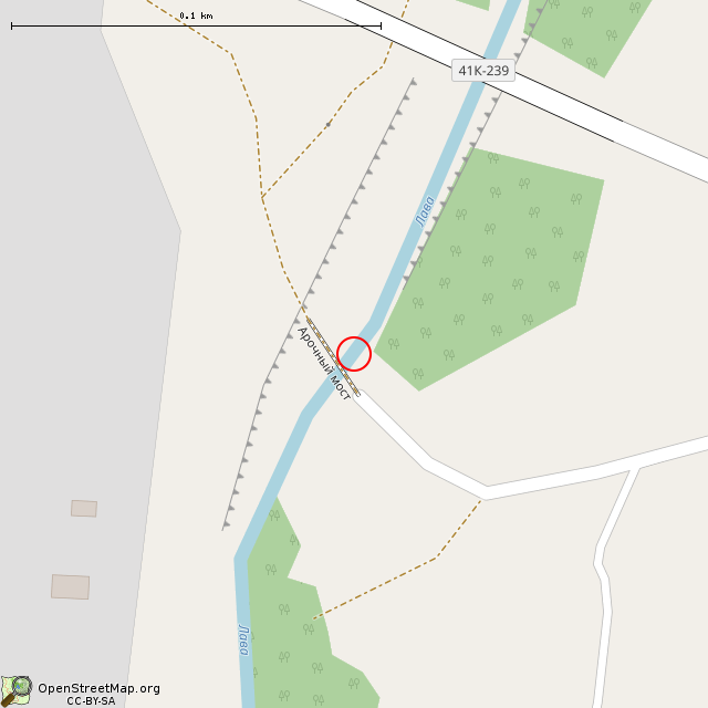 Карта где находится Арочный мост (Васильково)      | достопримечательность в крупном масштабе