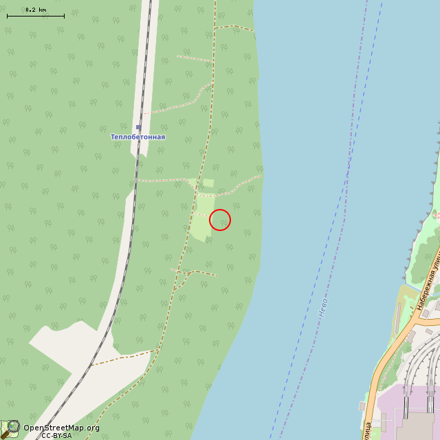 Карта где находится Место гибели майора А. Д. Гарькавого в среднем масштабе