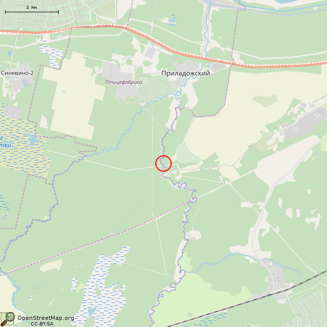 Карта где находится ЖБОТ Си-18 в мелком масштабе