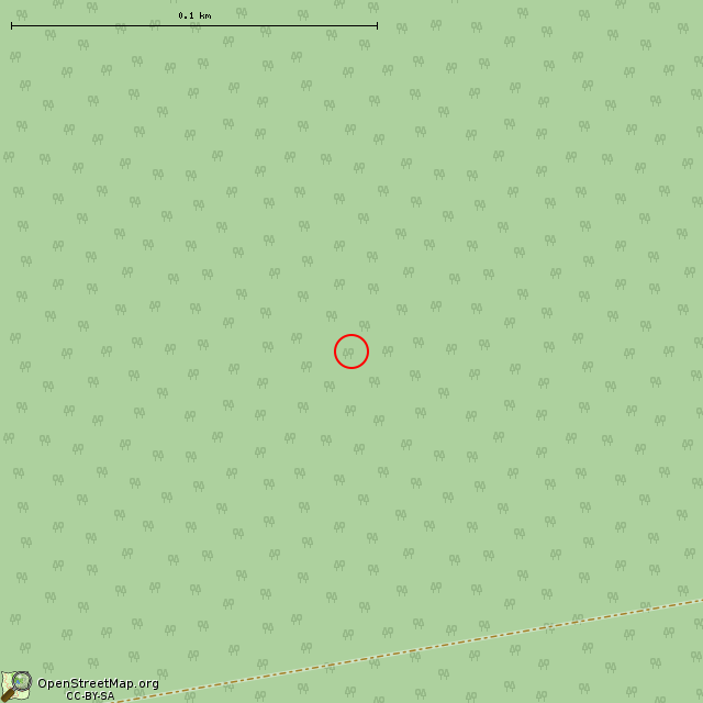 Карта где находится ЖБОТ Си-22 (Приладожское городское поселение)      | Вторая мировая война, долговременная огневая точка (дот) в крупном масштабе