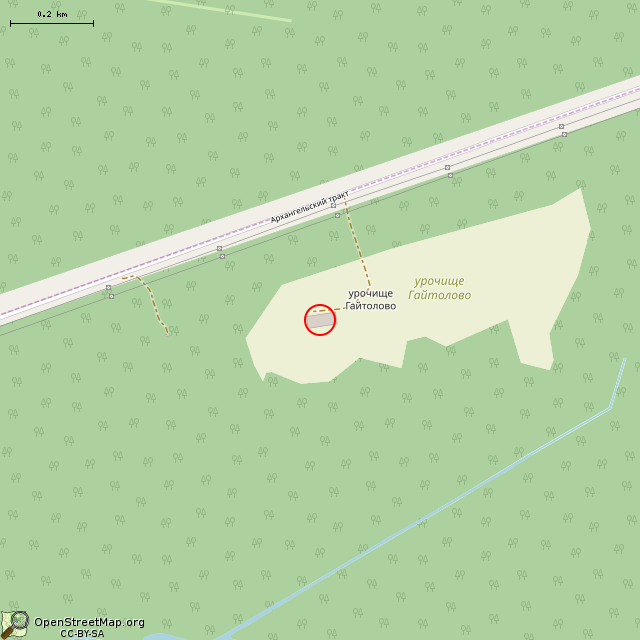 Карта где находится Развалины фермы в среднем масштабе