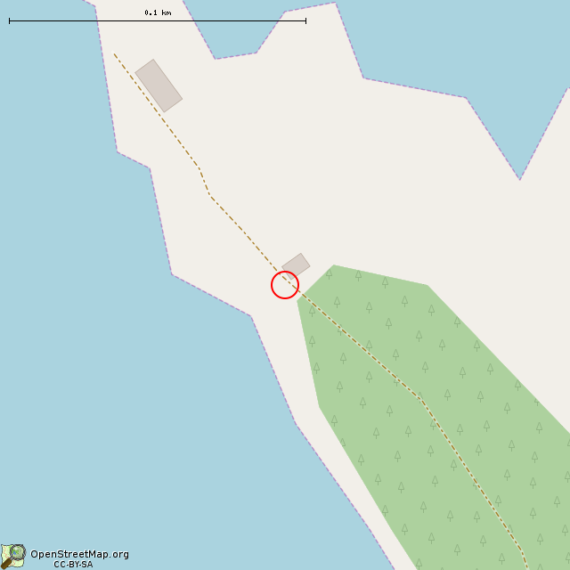 Карта где находится Заброшенный пункт наблюдения в крупном масштабе