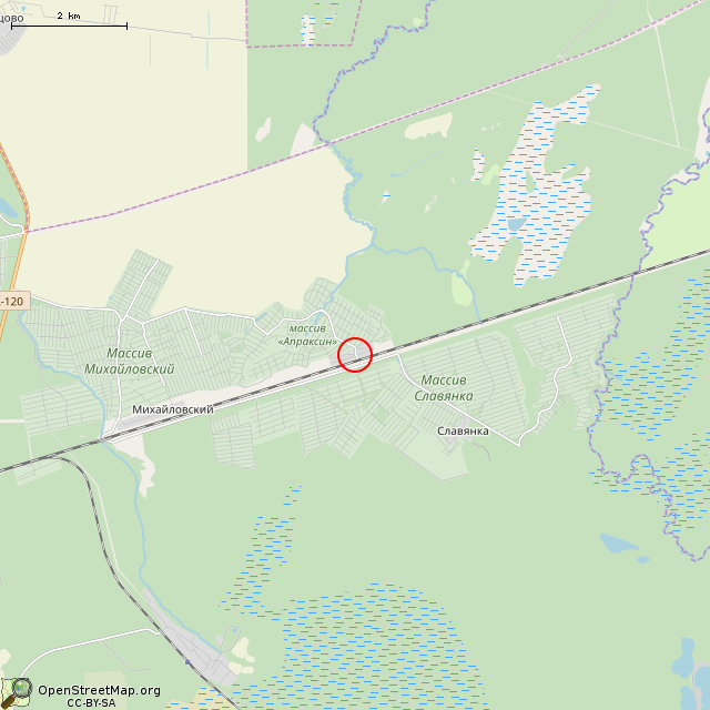 Карта где находится Памятник садоводам посёлка Апраксин (Апраксин) в мелком масштабе