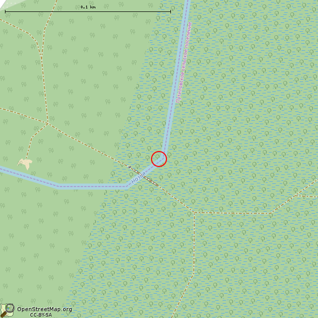 Карта где находится Водяное колесо в крупном масштабе