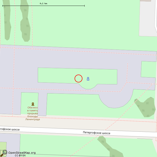 Карта где находится Фонтан Победы (Санкт-Петербург) в крупном масштабе