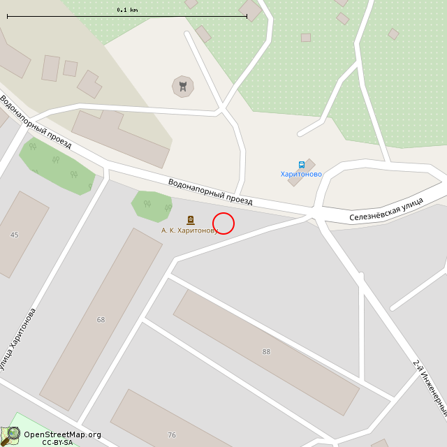 Карта где находится Памятник танкисту А. К. Харитонову (Выборг) в крупном масштабе