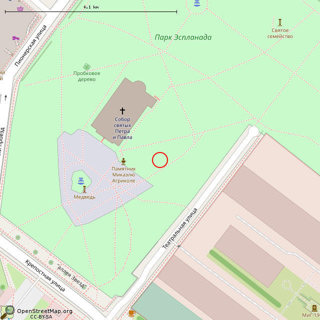 Карта где находится Памятник Микаэлю Агриколе (Выборг)      | памятник, монумент в крупном масштабе