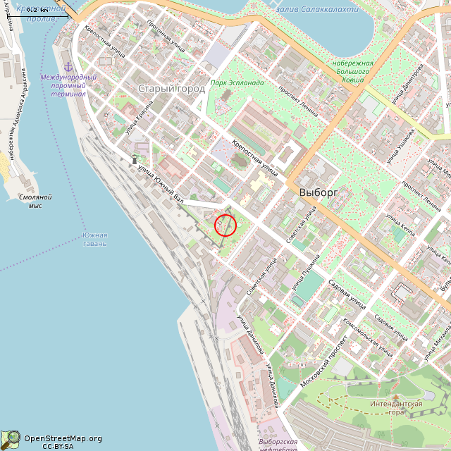 Карта где находится Церера (Осень) (Выборг) в среднем масштабе